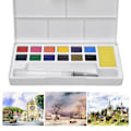 Miniatyrbillede 5 af 8: Solid Pigment Børne Udendørs Skitse Maleri Bærbart Pigment Kit Kunst Tilbehør 12 Farver