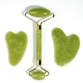 Miniatyrbillede 4 af 5: Gua Sha Jade Roller Ansigts- og Halsmassager - Lindrer Huden, Reducerer Hævelse og Forbedrer Glød