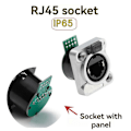 Miniatyrbild 2 av 5: Ethernet Rj45 Chassikontakt NE8FDP Ethernet Genomföringskontakt B