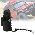 Miniatyrbillede 5 af 7: Sort Metal Trailer Spænde Forbindelseskomponent Tilbehør til 90046/90047/TRX4 1/10 RC Crawler Bil Sort
