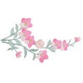 Miniatyrbilde 3 av 8: Påskeliljeklistremerke Brodert lapp Gjør-det-selv-dekor applikasjoner Håndverksklær (rosa)