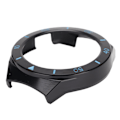 Miniatyrbillede 4 af 8: Beskyttende etui til Huawei Watch GT 2E urrem armbånd skærmbeskytter skal ramme (sort blå)
