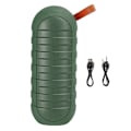 Miniatyrbild 1 av 8: Vattentäta Bluetooth-högtalare för utomhusbruk, stereo, subwoofer, bärbar, med ficklampa, grön