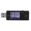 Pikkukuva 1 / 8: Testeri Digitaalinen USB jännitevirtamittari Volttimittari 8 in 1 ilmaisin 0-5A 0-150W 4-30VMusta