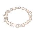 Miniatyrbild 2 av 8: Rhinestone Fringe 1 Yard Glansig Lyster Ljus Färg Bred Applikation Utsökt Pärla Rhinestone Tassel för Kläder Väska