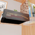 Miniatyrbillede 2 af 5: Under Desk Opbevaringsboks Ingen Punching Opbevaring ABS PS Lille Skjult Skuffe Til Sovesal Stor Transparent Sort