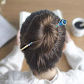 Miniatyrbilde 4 av 5: Vintage Cloisonné Hårpinne Calla-Stil, Peacock Blå