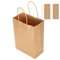 Miniatyrbillede 8 af 8: 50 stk gavepapirpose Genanvendelig Kraft gaveindkøbsposer til festbryllup 15x8x21cm