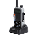 Miniatyrbild 5 av 8: Bärbar Walkie Talkies Kit Handhållen LCD-display Walky Talky med Baksida Klipp 100‑240VSilver EU-kontakt 100‑240V