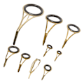 Miniatyrbilde 2 av 8: 9PCS fiskestangspiss guide reparasjonssett rustfritt stål keramisk ring stangspiss guide erstatningssett