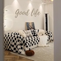 Miniatyrbild 3 av 5: Jacquard Stretch Sofföverdrag med Armstöd Sofföverdrag 180*130cm