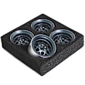 Miniatyrbilde 4 av 5: RC Fjernkontroll Modellbil Dekk Metallhjul Svart