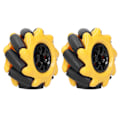 Pikkukuva 3 / 8: Mecanum Wheel Smart Robot Auton osien tarvikkeet OmniDirectional DIY -lelukomponentit 48mm (1 pari)