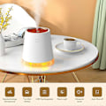 Miniatyrbillede 2 af 5: Luftfugter, 2000mAh genopladelig luftfugter, 500ML Cool Mist luftfugter med natlys, Auto Off W