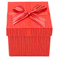 Miniatyrbillede 1 af 8: 4 stk gaveæske med låg 3,9x3,7x3,9 tommer gaveindpakningsæsker til bryllup Jul Fødselsdag Valentinsdag Rød HM2330406