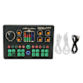 Miniatyrbild 1 av 8: Mini ljudmixerbord intelligent brusreducering Bluetooth trådlöst live ljudkort röstväxlare för live streaming svart