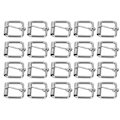 Miniatyrbillede 2 af 8: 20 stk. bæltespænder i lyse farver med blank overflade, robust, holdbar, farveægte, bred anvendelse, metalspænde 4 mm