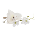 Miniatyrbilde 3 av 7: Elegant kunstig hvit bryllupsboutonniere for menn (5 stk)