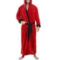 Miniatyrbilde 2 av 4: Hettegenser i fleece til menn - Badekåpe - Nattkjole - Størrelse 2XL - Rød/Svart