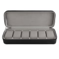 Miniatyrbillede 6 af 8: 6 Slot PU Læder Ur Opbevaring Case Organizer Display Box Separerede rum