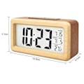 Miniatyrbild 2 av 4: LED-väckarklocka med digital display och temperaturvisning - Stor skärm, batteridriven, justerbar ljusstyrka, snooze-funktion