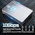 Pikkukuva 3 / 5: 2 in 1 CFexpress Type B SD-kortinlukija CFexpress-lukija USB 3.2 10 Gbps kaksoispaikka /A-kaapelilla yhteensopiva