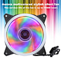 Pikkukuva 8 / 8: RGB-tuuletin, monivärinen kotelotuuletin, pöytätietokoneen CPU-jäähdytys, Aurora Silent 12 cm (Aurora Double Aperture -moniväriset valot, pakkausruuvit)