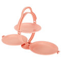 Miniatyrbilde 8 av 8: Fruktfat Bærbar Flerlags Foldbar Plate Moderne Stuebord Fruktoppbevaringskurv (Rosa)