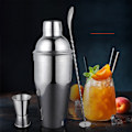 Miniatyrbild 5 av 8: Bartender Kit läckagesäker 304 rostfritt stål Bartending Tool 750ml Cocktailshaker Set för bar
