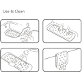 Pikkukuva 3 / 5: Koko kehon tukea antava kylpymatto kylpytyynyllä - 3D Air Mesh Spa -kylpyammetyyny - liukumattomat imukupit (125cm*36cm)