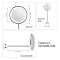 Miniatyrbillede 2 af 7: 10X forstørrende makeup-spejl med LED-lys kosmetisk spejl 360 graders rotation skønhedsspejl til bordplade på badeværelset