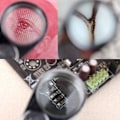 Miniatyrbild 3 av 5: 3-delad 10X / 20X / 30X Juvelerarslupp Glas Diamant Lupp Metall Rund Kropp Juvelerarslupp för Ögon Lupp 21mm Linsdiameter
