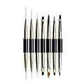 Miniatyrbillede 2 af 5: Dobbeltsidet Nail Art Line Liner DIY Malerbørste Væske og Pulver Akryl UV Gel Extension Fransk Builder Tegne Pen G-B243-7-1 stykke