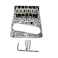 Miniatyrbild 5 av 5: 6-strängad rullsadelgitarr förkopplad kontrollplatta silver