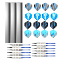 Miniatyrbillede 7 af 8: 12 stk sikkerhedsblødt dartsæt aluminiumslegering dartstang plast dartspids sportsudstyr