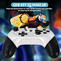Miniatyrbillede 2 af 5: Switch Pro Controller, Trådløs Gamepad til Nintendo Switch/Switch Lite/Switch OLED med Wake-up, Turbo og Gyro Axis (Hvid+Sort)