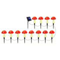 Miniatyrbillede 1 af 5: Solar Svampe Fe Lys Udendørs Have Sti Dekoration 12 stk