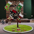 Miniatyrbild 5 av 5: Grinchen Julstrumpor Set om 4 Grinchen Monster Julklappspåse Rolig Jul Hängande vid Spisen för Barn Julgransprydnad