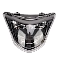Miniatyrbillede 6 af 8: Motorcykel LED-forlygte, fjernlys, vandtæt, hurtig varmeafledning, erstatning til TI35 Spark 135 135i Transparent
