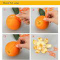 Miniatyrbild 3 av 4: Citrus Zester Skalare Set - Enkel fruktskärare och öppnare för apelsiner