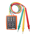 Miniatyrbillede 2 af 5: AC60V 600V trefaset måler rotationstester, udstyret med krokodilleklemmer og LED-display buzzer tester