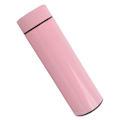Miniatyrbild 8 av 8: Isolerad vattenflaska 500 ml kapacitet 304 rostfritt stål foder silikonbotten bärbar termisk isoleringskopp för dagligt bruk rosa