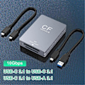 Pikkukuva 1 / 5: 2 in 1 CFexpress Type B SD-kortinlukija CFexpress-lukija USB 3.2 10 Gbps kaksoispaikka /A-kaapelilla yhteensopiva