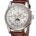 Pikkukuva 1 / 8: FORSINING Automekaaninen watch aitoa nahkarankaa 24 tunnin miesten watch White Face Rose Gold Edge