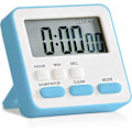 Miniatyrbillede 1 af 3: 24 Timers Digitalt Køkkenur, Opgraderet Stort Display, Hørbar Alarm (Blå)