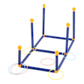 Miniatyrbild 6 av 8: Golv Mini Fotboll Boll Kit 2 i 1 Småbarn Boll Spel Set Cirkel Kastning Interaktiv Leksak för Inomhus Utomhus