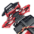 Miniatyrbilde 5 av 5: RC Bil Styregruppe Styrestang for SCY 1/18 RC Crawler Bil Rød