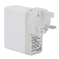 Miniatyrbilde 8 av 8: USB C vegglader PD QC 3.0 2-porters hurtigladerblokk AC100-240V med knappbryterdisplay bærbar lader US-plugg med UK-adapter