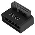 Miniatyrbild 1 av 5: PH19B USB 3.0 Intern Header USB3.0 19/20P Socket 90 Graders Adapter Konverter kompatibel med Datormoderkort