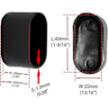 Miniatyrbild 2 av 5: Paket med icke-märkande mjuka PVC-stolsbensskydd för att skydda möbler eller bordsgolv 20 x 40 mm, Svart, Oval_SZXM